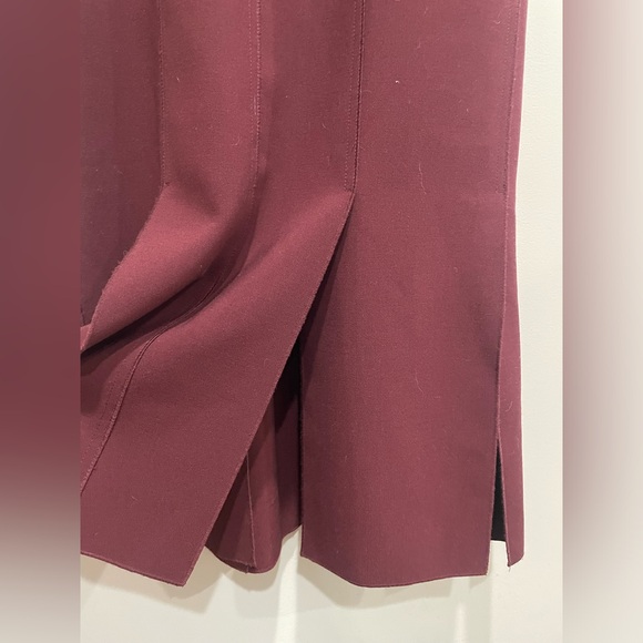 Size 0 Elizabeth & James Mireille Sleeveless Scoop-Neck Ponte Midi Dress, Wine - Picture 11 of 11